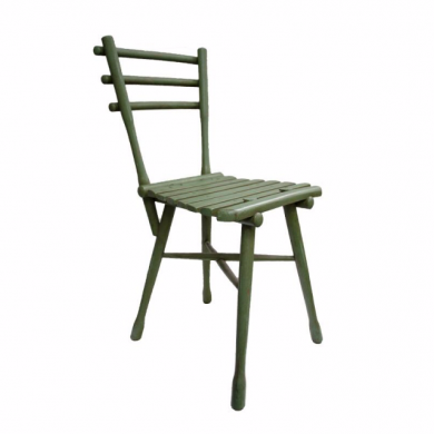 Painted bamboo dining chair