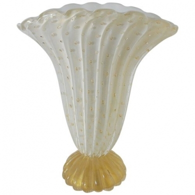 Murano Vase with Gold Flecks